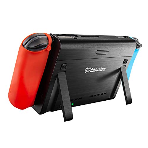 ID CHINSION 10000mAh Battery Charger Case Pop-Up Design Portable Backup Extended Travel Battery Pack for Nintendo Switch - Black