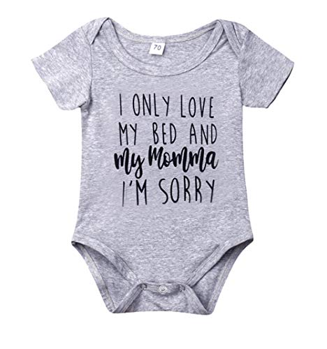 Book Cover Newborn Baby GOT My Mind ON My Mommy Paws Funny Bodysuits Rompers Outfits Grey White 0-18M