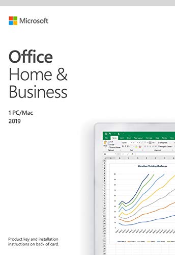 [OLD VERSION] Microsoft Office Home and Business 2019 Activation Card by Mail 1 Person Compatible on Windows 10 and Apple macOS