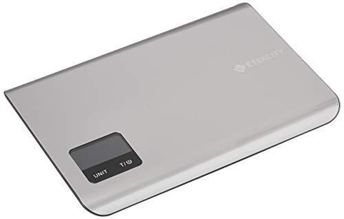 Etekcity Kitchen Digital Nourish Multifunction Touch Scale,11 lb 5 kg, Food Grade 304 Stainless Steel (Batteries Included), large, silver