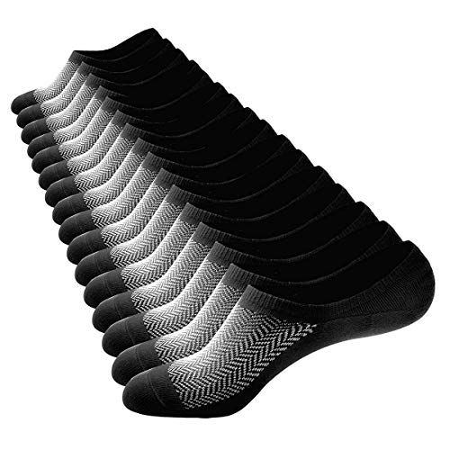 Jurgen k No Show Socks 8 pack - Cotton Low Cut Socks for Men & Women,Non Slip Casual Socks 5-13