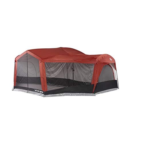 Book Cover Tahoe Gear Carson 3 Season 14 Person Large 25 x 17.5 Ft Family Cabin Tent, Red