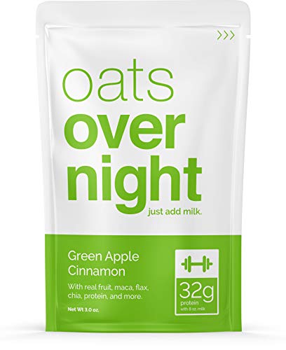 Oats Overnight - Green Apple Cinnamon - Premium High-Protein, Low-Sugar, Gluten-Free (3oz per pack) (12 Pack)