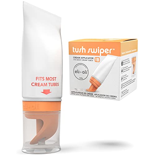 Eli & Ali Tush Swiper - Diaper Rash Cream Applicator & Dispenser - [Fits Most] Baby Creams - Mess Free, Easy to Clean, Travel Friendly, Safe for Newborns & Infants - Orange, 1 Pack