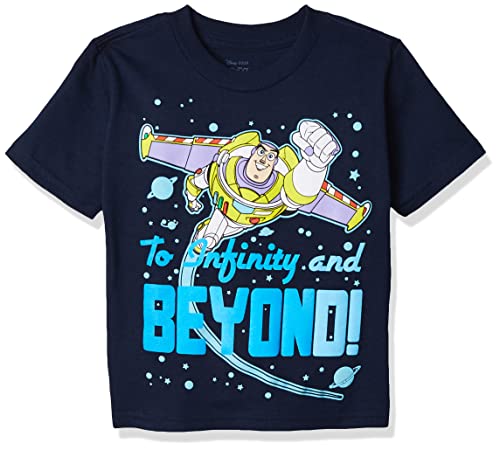 Book Cover Disney Boys' Toddler Toy Story Buzz Lightyear Infinity & Beyond Short Sleeve Tee