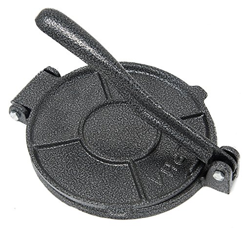 ALPHA LIVING Tortilla Press and Pataconera 7.5 Inch Cast Iron Heavy Gauge Flour Corn Press 50421