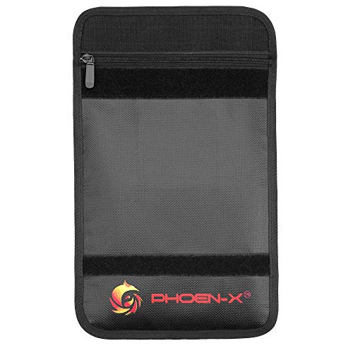 Fireproof Documents Bag - Water and Fireproof Safe Pouch - Fire Safety Storage as A4 Organizer for Documents, Money or Jewelry and with a Passport Card Holder-Zipper Bag Safe for Documents The PhoenX