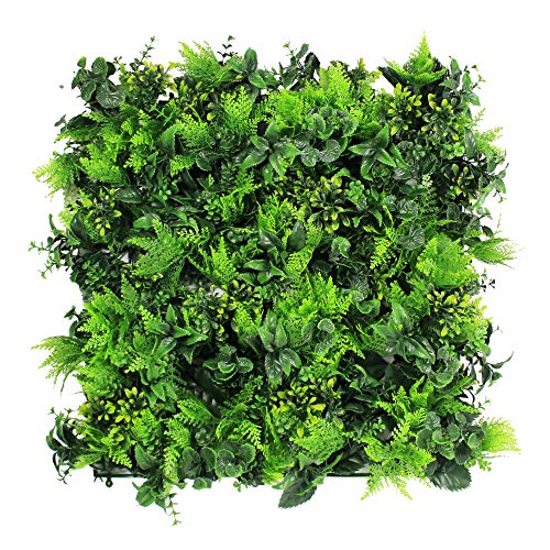 ULAND Artificial Boxwood Hedges Panels, Greenery Ivy Privacy Fence Screening, Home Garden Outdoor Wall Decoration, 20"X20" per pc