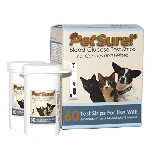 PetSure! Test Strips 60ct - Blood Glucose Testing for Cats and Dogs - Works with AlphaTrak and AlphaTrak2 Meters