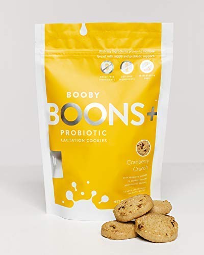 Booby Boons+ Probiotic Lactation Cookies, Cranberry Crunch, 10.5 oz bag