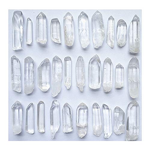 Colorsheng 100g 3.5oz 0.22lb Natural Clear Quartz Crystal Points Shards About 20-30 Piece Lot Average Brand