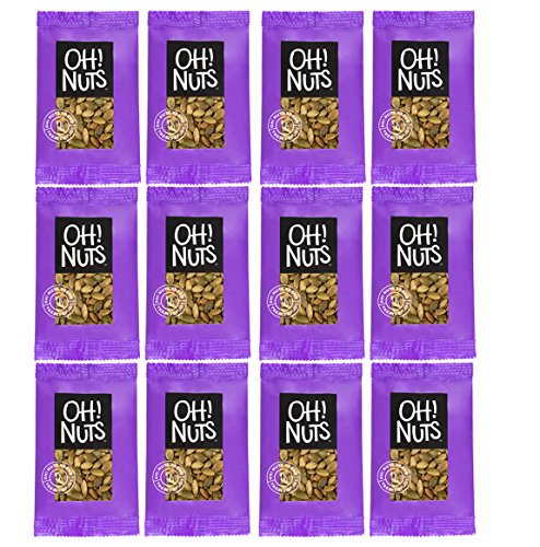 Pumpkin Seeds - Roasted Salted - 12 Individual Snack Packs | Healthy Premium On the Go Snacks Individually Packed Bags | Healthy Meals for Office, Travel, School, Hiking | Rich in Protein | Kind to your Body - Oh! Nuts