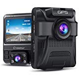 Book Cover Uber Dual Lens Dash Cam Built-in GPS Car Camera Crosstour 1080P Front and 720P Inside with Parking Monitoring, Infrared Night Vision, Motion Detection, G-Sensor and WDR