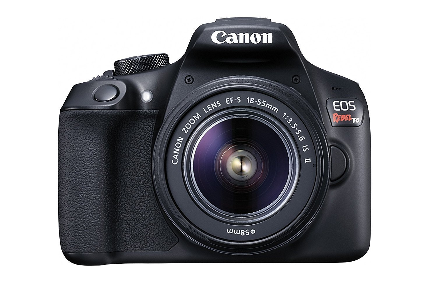 Canon EOS Rebel T6 Digital SLR Camera Kit with EF-S 18-55mm f/3.5-5.6 is II Lens, Built-in WiFi and NFC - Black (US Model)