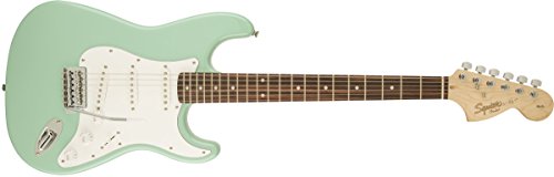 Book Cover Squier by Fender Affinity Series Stratocaster Electric Guitar - Laurel Fingerboard - Surf Green
