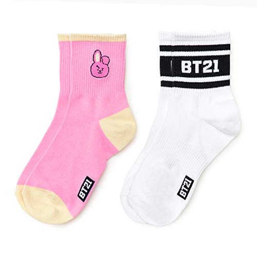 BT21 COOKY 2-Packs Cute Cotton Socks for Women