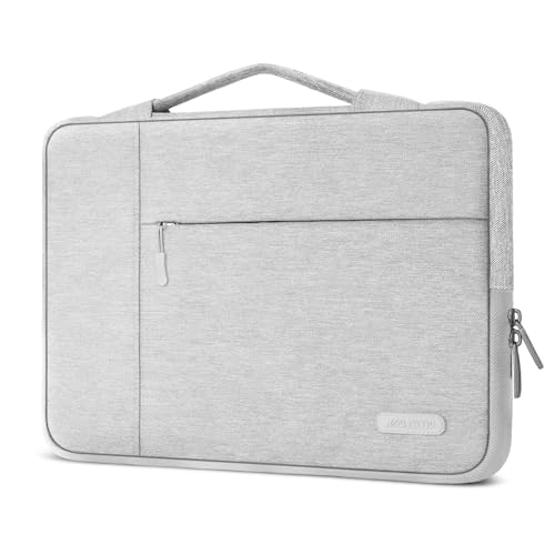MOSISO Laptop Case 13.3 inch, 13-13.3 inch Laptop Sleeve with Handle Compatible with MacBook Air/Pro 13/Pro 14 M5 M4 M3 M2 M1,HP Dell ASUS Lenovo, Polyester Multifunctional Computer Bag, Gray