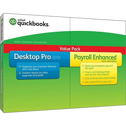 Book Cover [Old Version] QuickBooks Desktop Pro 2019 with Enhanced Payroll [PC Disc]