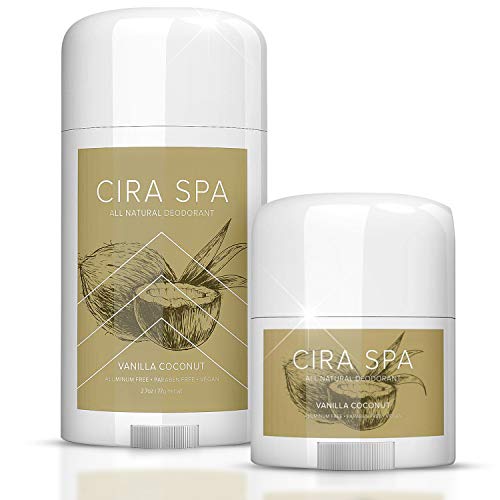 All-Natural Aluminum-Free Deodorant for SENSITIVE SKIN, Organic, Smooth, Non-Sticky, Vanilla Coconut Non-Irritating Formula, Lasts All Day, 2.7 Ounce with 1.0 Ounce Bonus Bar