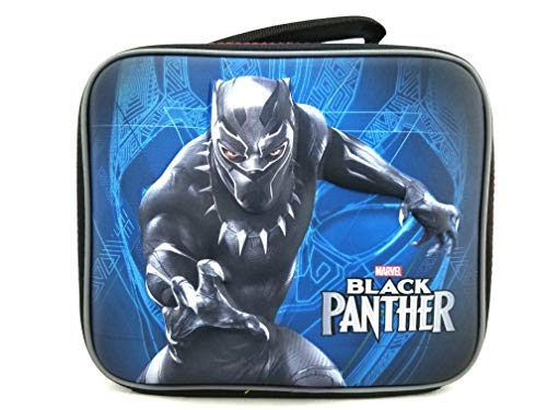 Book Cover Black Panther Molded Rectangle Lunch Bag, Standard, Multicolor