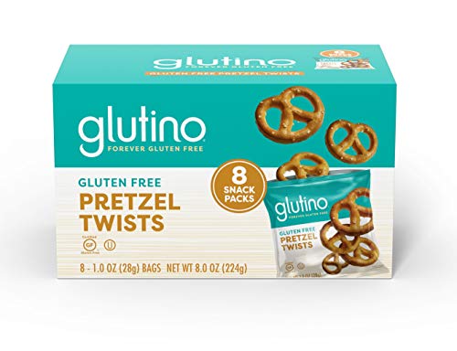 Book Cover Glutino Gluten Free Pretzel Twists Snack Pack, Salted, 8 oz