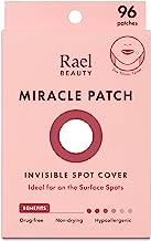 Book Cover Rael Acne Pimple Healing Patch - Absorbing Cover, Invisible, Blemish Spot, Hydrocolloid, Skin Treatment, Facial Stickers, Two Sizes 10mm & 12mm (96 Count)
