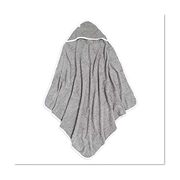 Book Cover Burt's Bees Baby Infant Single Ply Hooded Towel 100% Organic Cotton, Heather Grey