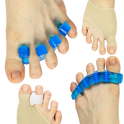 Book Cover Toe Separators Bunion Corrector TWOCAREONE - Toes Support Spacers Care For Hammertoe Valgus - Orthopedic Foot Relief Sleeve With Cushion For Bunionette Bunions - Stretcher Correct Treatment