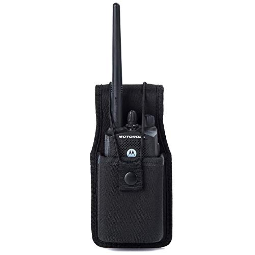 Book Cover Universal Radio Case Two Way Radio Holder Universal Pouch for Walkie Talkies Nylon Holster Accessories for Motorola MT500, MT1000, MTS2000 and Similar Models by Luiton(1 Pack)