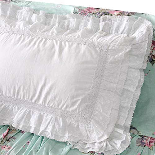 Book Cover Queen's House Shabby Ruffled Pillow Sham King Pillow Cover-1 Piece,Y