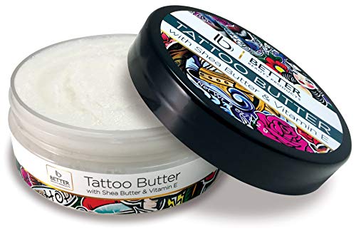 Tattoo Butter, 5 oz, by Better Beauty Products, Before, During and After Tattoo Care, Moisturizes, Protects, and Heals Skin, 5 oz./142g