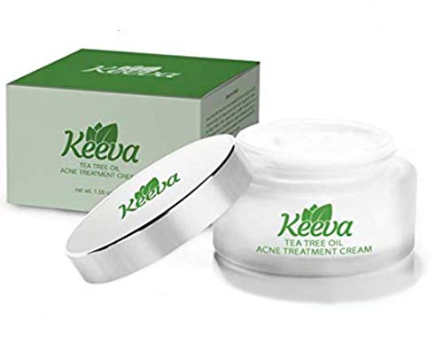 Book Cover Keeva Organics 0.5 Ounce Original Acne Treatment Cream with Tea Tree Oil, Extra Strong, Fast Acting Formula for Clearing Severe Acne From Face and Body, Gentle for Sensitive Skin, Cystic and Hormonal