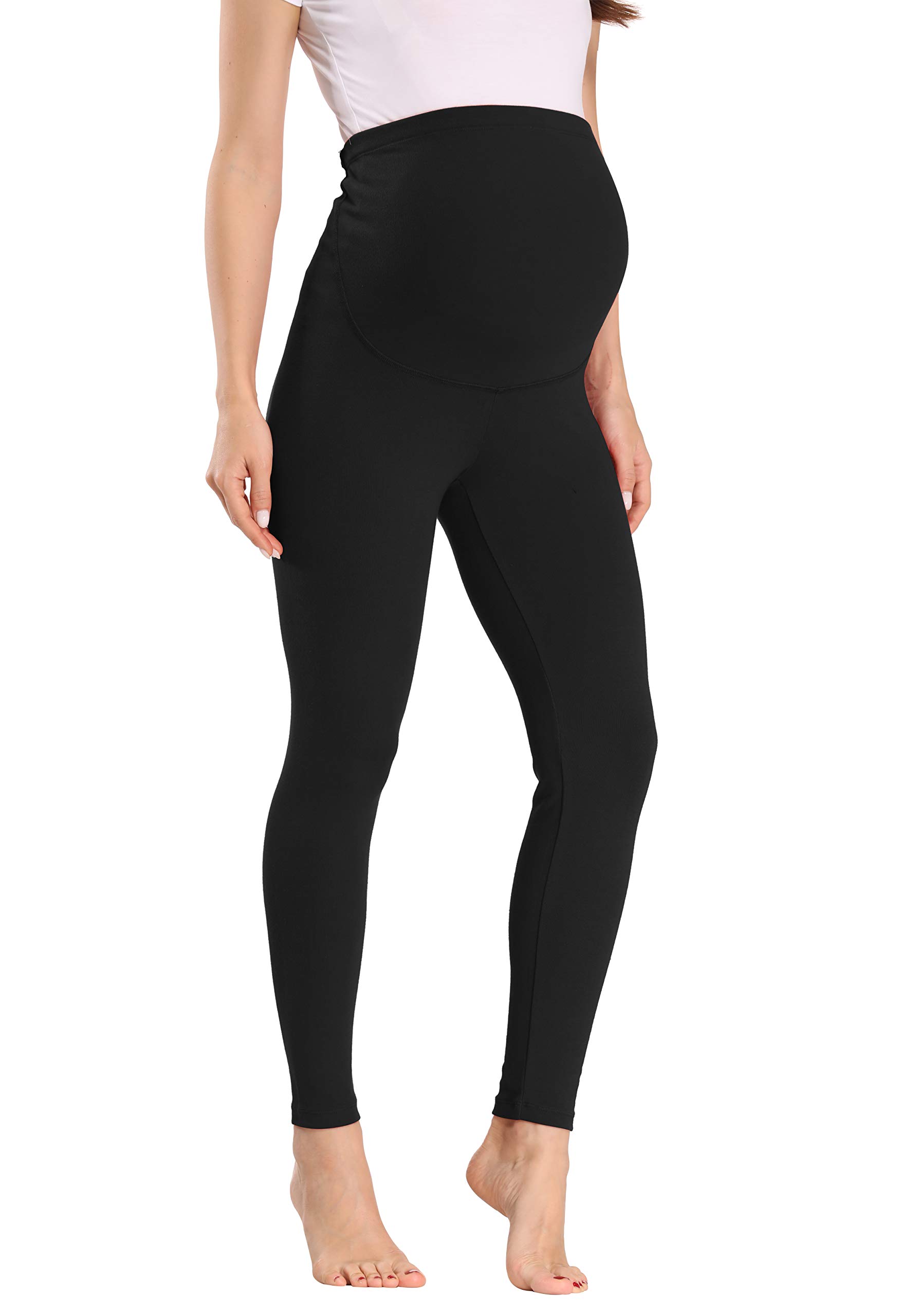 Vocni Women's Maternity Leggings Comfortable Maternity Yoga Leggings Full Ankle Length Pregnancy