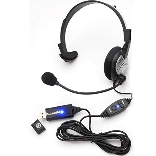 Book Cover Andrea 351924 for Nuance Dragon NaturallySpeaking USB Headset with Noise Cancelling boom Microphone