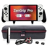 Satisfye – New Elite Bundle, Accessories Compatible with Nintendo Switch - The Bundle includes: Grip, Elite Case and a Low Profile USB A-C Cable. BONUS: 2 Thumbsticks+1 JoyCon Rail