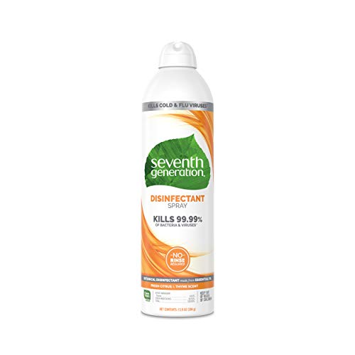 Seventh Generation Disinfectant Spray, Fresh Citrus & Thyme Scent, 13.9 Oz, Pack of 4