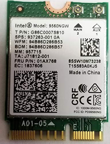 Book Cover Intel Wireless-AC 9560, M.2 2230, 2X2 Ac+Bt, Gigabit, No Vpro