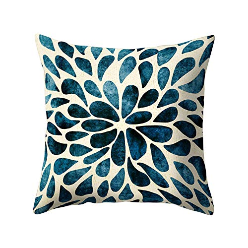 Ameesi Flower Floral Pattern Square Throw Pillow Cover Case Cushion Home Sofa Car Decor - 7