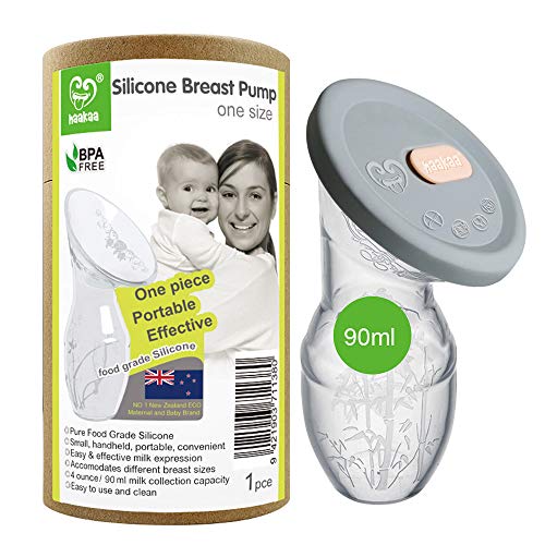 Book Cover Haakaa Manual Breast Pump Breast Milk Collector Without Base 4oz/100ml+Lid