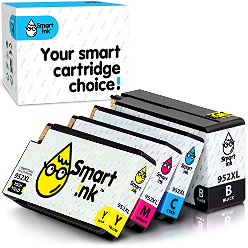 Smart Ink Compatible Ink Cartridge Replacement for HP 952 XL 4 Pack Advanced Chip Technology to use with OfficeJet 8702 OfficeJet Pro 7720 7740 8210 8216 8710 8715 8720 8725 8727 8728 8730 8732M 8740