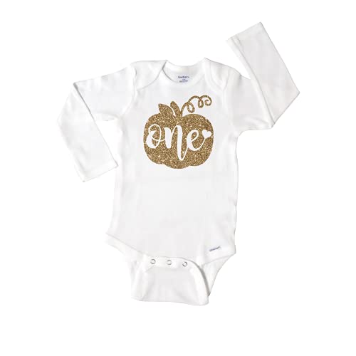 Pumpkin First Birthday Outfit Girl, Fall Birthday Outfit, Baby Girls First Birthday Outfit, Girl One Year Old Birthday - 336 (Long Sleeve, 18 Month)