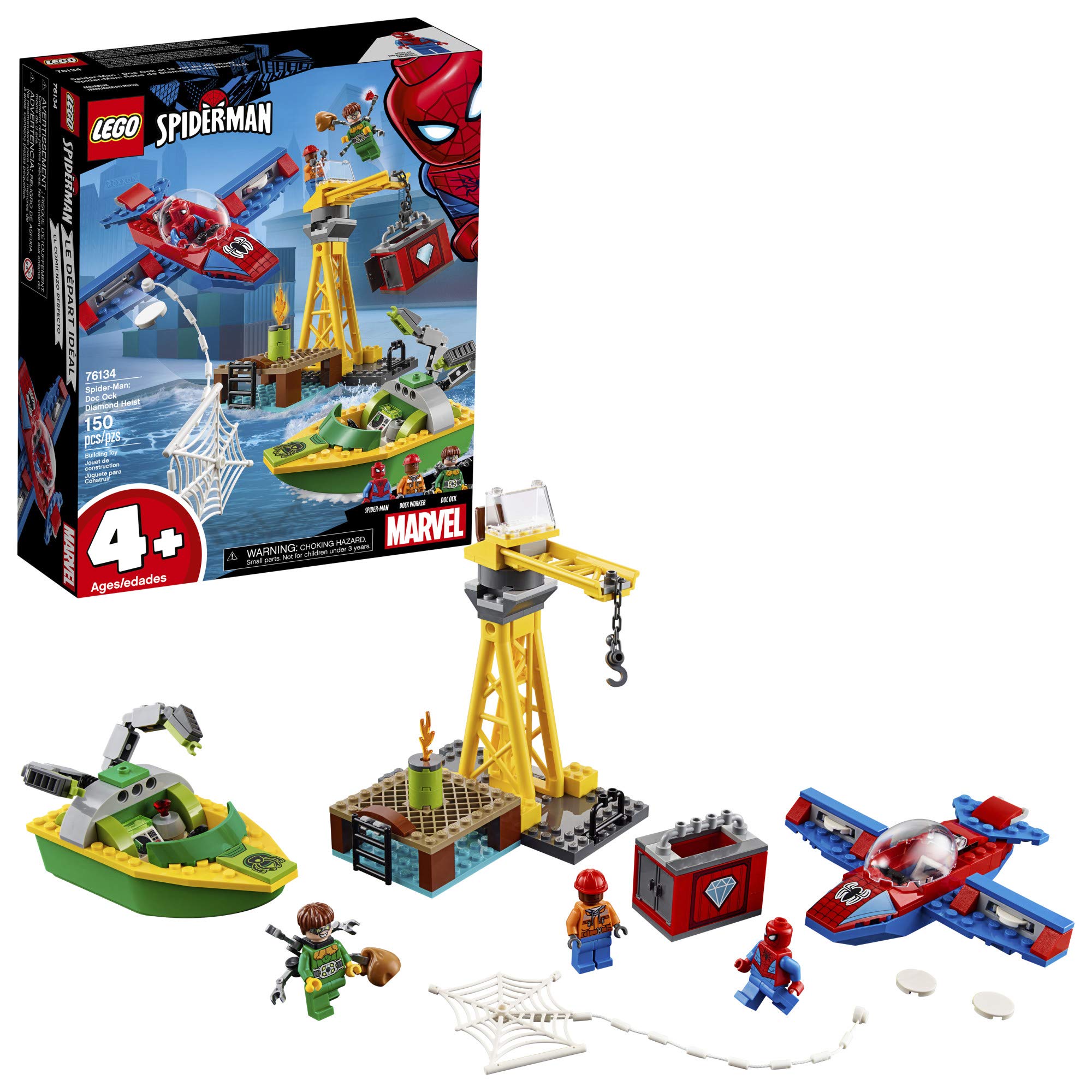 Book Cover LEGO Marvel Spider Man Spider-Man: Doc Ock Diamond Heist 76134 Building Kit (150 Pieces) (Discontinued by Manufacturer)