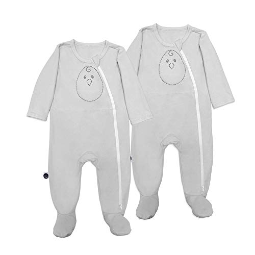 Book Cover Nested Bean Zen Footie PJs - Gently Weighted Footie | Baby: 3-9 Months | Cotton