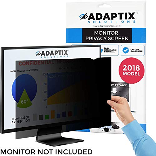 Adaptix Monitor Privacy Screen 27” – Info Protection for Desktop Computer Security – Anti-Glare, Anti-Scratch, Blocks 96% UV – Matte or Gloss Finish Privacy Filter Protector – 16:9 (APS27.0W9)