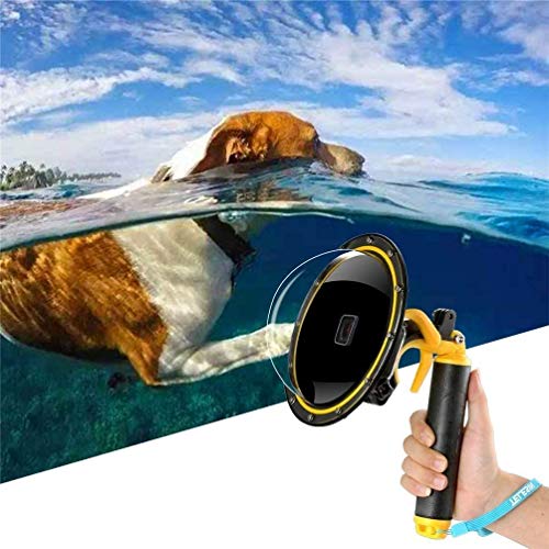 for GoPro Dome Hero Black 7 6 5 2018, Dome GoPro Port Lens Transparent Cover with Floating Handle Grip and Pistol Trigger for Diving, Underwater Waterproof 30M Action Camera Accessory Housing Case