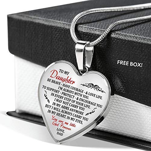 John-dhh to My Daughter Necklaces Pendants - Father and Daughter Necklace - Gift from Daddy - Luxury Necklace Silver On Birthday, Anniversary - Includes Gift Box!