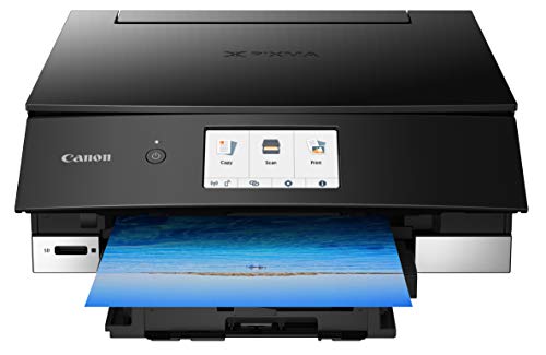 Book Cover Canon TS8220 Wireless All in One Photo Printer with Scannier and Copier, Mobile Printing, Black
