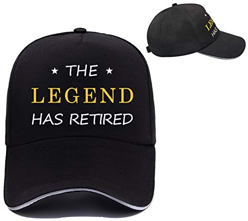 Retired Baseball Hat, Retirement Party Supplies, Retirement Gifts for Mom Dad Boss - The Legend Has Retired Baseball Cap Black