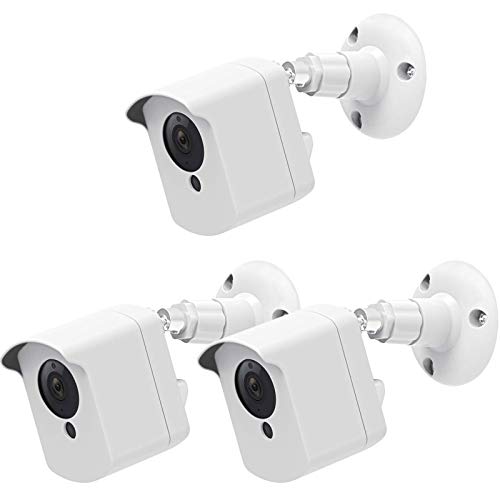 Book Cover Wyze Cam Wall Mount Bracket, Wyze Camera Cover with Adjustable Wall Mount for Wyze Cam V2 V1 and Ismart Spot Camera Indoor Outdoor Use, (White 3 Pack)