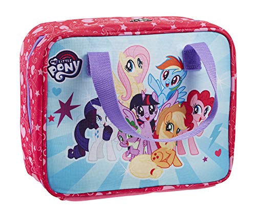 Book Cover Fit & Fresh My Little Pony Insulated Lunch Bag with Glitter Ice Pack and Full Zip Closure, Fluttershy, Applejack, Pinkie Pie, Rarity, Twilight Sparkle, Rainbow Dash